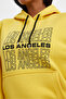 Women's Hooded Comfortable Fit Fleece Inside 3 Thread Los Angeles Printed Sweatshirt Spr24Swk10 - 5
