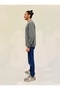 Men's Crew Neck Comfortable Fit 3 Thread Thick Ar Embroidered Sweatshirt Spr24Sw33 - 3
