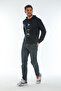 Men's Hooded Regular Fit Air Printed Thin Sweatshirt Spr22sw162 - 4