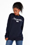 Süperlife Women's Crew Neck Oversize Fit Thin Sweatshirt Spr22Swk134