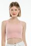 Süperlife Women's Crop Knitted Slim Fit Tank Top Spr21Y19 - 2