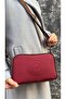 Justpolo Women's Burgundy 5 Compartments Adjustable Long Strap Shoulder Bag Messenger Bag - 6