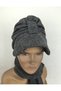 Bonnet Ready Turban Alya Neck Collared Bonnet Plaid Knitwear Scarf Hat Neck Covering Hijab Women's Bonnet - 5