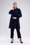 Women's Mother Large Size Hijab Tunic Buttoned Ayrobin Fabric