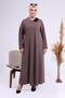 Hijab Long Dress Casual Women's Large Size Honeycomb Fabric Jacquard Mother Dress