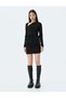 Asymmetrical Neckline Draped Slim Fit Mini Glitter Evening Dress - 3