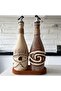 Handmade Mythological Patterned 2-Piece 750 ml Olive Oil Liquid Oil Dispenser with Presentation Stand - 3