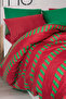 Festive Double Elastic Sheet Duvet Cover Set Holly Green - 3