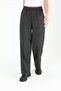 Women's Elastic Waist Striped Trousers - 18204Pnt - Anthracite - 5