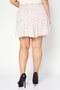 Women Plus Size Floral Printed Mini Skirt, Beige - 2