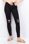 Women Super Skinny Fit Ripped Stretchable Jeans, Black