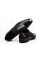 Black Color Lace-Up Genuine Leather Men's Shoes - 2