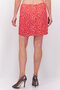 Women Animal Print Mini Skirt, Red - 2