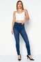 Women Skinny Fit Washed Stretchable Denim Jeans, Blue - 2