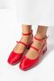 Women's High Heels Red Evening Dress Shoes Short Heels Patent Leather - Daily and Special Occasion Use - 8