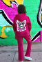 Girl's Tracksuit Set with Kuromi Print - 3 Yarns Winter Thick Soft 1262031