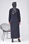 Women's Large Size Moon Collar Mother Dress is Long Hijab - 7