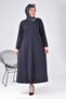 Women's Large Size Moon Collar Mother Dress is Long Hijab - 3