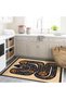 Efe Collection Beige Theme Floral Detailed Snake Patterned Woven Base Modern Decorative Carpet 23