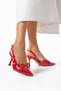 Women's High Heeled Shoes Evening Dress Shoes Red Stiletto Vegan Leather Patent Leather - Daily and Special Occasion - 5