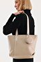 Veronika Beige Soft Leather Women's Shoulder Bag - 6