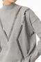 Gray Knitwear Set - Stripe Sequined Trousers - 2