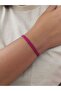 Unisex Knitted Fuchsia Macrame Drawstring Bracelet, Handmade, Water Resistant, Adjustable Bracelet - 4