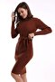 Crew Neck Ribbed Knit Dress 4080 Tan - 6