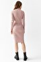 Crew Neck Ribbed Knit Dress 4080 Powder - 6