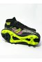 High-Top Sock Football Field Turf Soccer Cleats with Transparent Soles Red Black - 2