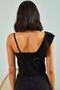 Women's Black One-Shoulder Patterned Blouse 30031025 - 5