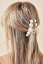 Large Peg Hair Clip with Large Pearl