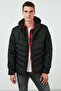 Slim Fit Hooded Cotton Men's Coat with Pockets 5712070 - 2