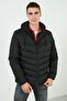 Slim Fit Hooded Cotton Men's Coat with Pockets 5712070 - 7