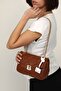 Tan Women's Quilted Hand and Shoulder Bag - 3