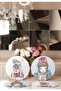 4-Piece Girl Taking Photos & Drinking Coffee Designed Placemat & Supla - 2