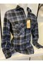 Slim Fit Indigo Plaid Unisex Lumberjack Shirt