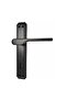 Hira Eda Rose Matte Black Door Handle Aluminum Room
