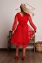Belted V Polka Dot Tutu Dress 583308 - 5