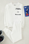 Ecru Boy's Slogan Knitted Bottom-Top Suit Tkdaw25Au00151
