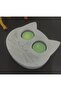 Cat Head Double Tealight Candle Holder Animal Themed Silicone Mold K-1139, Stone Powder Cement Plaster Mold - 3
