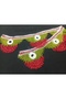 Red Needle Embroidered Towel Edge