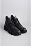 Seç 3701 Genuine Leather Women's Comfort Boots Black