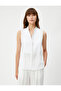 Richter Collar Shirt Ribbed Hidden Button Sleeveless - 3