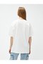 Oversize T-Shirt Printed Short Sleeve Crew Neck Cotton - 4