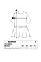 Girl's Dress with Colorful Text Printed and Ruched Detail - 2