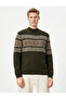 Half Turtleneck Sweater Ethnic Patterned Ribbed - 3