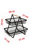 Mardin Two Layer Metal Bath Basket [Black] - 3
