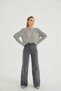Medusa Smoked Power Lycra Super High Waist Loose Jeans Palazzo Trousers - 5