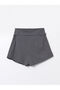 Alita City Lcw Vision Gray Plain Mini Women's Shorts Skirt with a Difference - 6